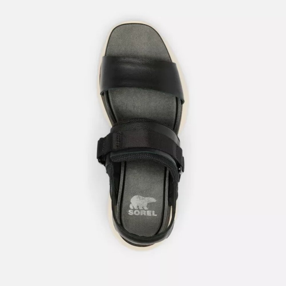 Sorel KINETIC Impact Slingback Heel Women's Sandal in Black/Chalk - Picture 5 of 11